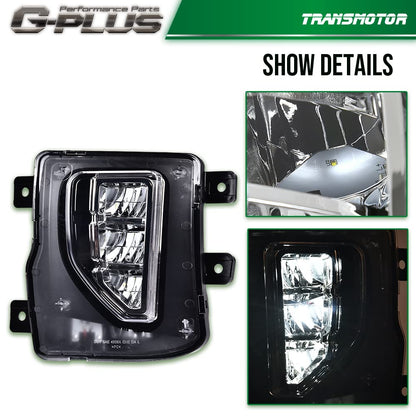 G-PLUS LED Fog Light Compatible With 2016-2018 Chevy Silverado 1500,Bumper Lamps Driving Fog Lamps w/Switch (Clear lens)