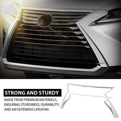 G-PLUS Front Bumper Grille Molding Insert Chrome Compatible with LX RX350 RX450h 2016-2019 LX1210114, 5312148130, 53121-48130, 5312148130 ABS Silver
