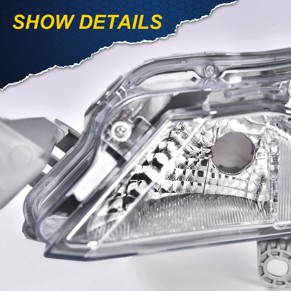 G-PLUS Signal Turn Lights Assembly Compatible with Nissan Altima 2019-2021 Clear Lens LED Lamps Parking Light | Front | 26135-6CA0A,A Pair(Left+Right)