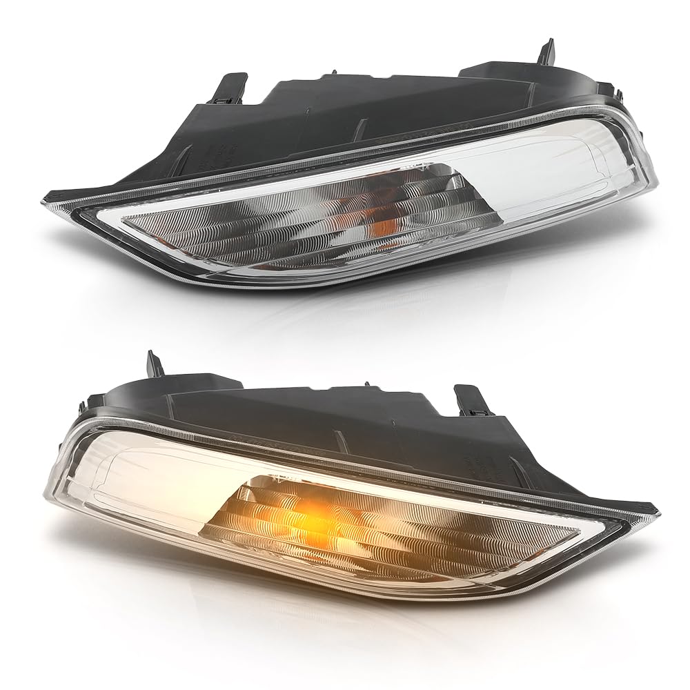 G-PLUS Turn Signal Light Kit Front Left Right with Bulbs Compatible with LX GX460 Sport Utility 4-Door 2014-2019 8151160591-PFM, 8151060591 Black