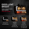 G-PLUS LED Headlights Assembly Front Headlamps Fit Chevy Tahoe Suburban 1500 2007-2014,Fit Chevy Avalanche Suburban 2500 2007-2013 Clear Lens Chrome Housing Amber Reflector,faros delanteros