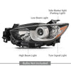 G-PLUS Projector Headlight Assembly,Fit Mazda CX-5 4-Door Sport Utility 2013-2016,Not Fit Factory HID/Xenon,Headlamps,faros delanteros Clear Lens Chrome Houisng Amber Reflector Left Driver