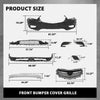 G-PLUS Front Bumper Cover Grille Compatible with Buick Encore 2017 2018 2019 2020 2021, Primed Black