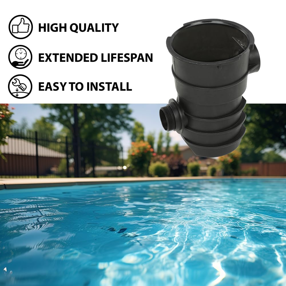 G-PLUS Pool Pump Pot Compatible with the Pentair, Pac Fab, Sta-Rite Dynamo Above Ground Swimming Pool Pump Strainer Black