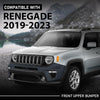 G-PLUS 1PC Front Upper Bumper Cover Compatible with Jeep Renegade Non Trailhawk 2019 2020 2021 2022, 6VM44TZZAA, CH1014136, Black