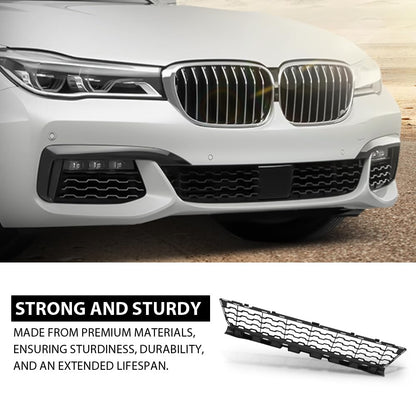 G-PLUS Front Center Bumper Grille, Compatible with BMW 740e M760i M760Li 2017-2019, Fit BMW 740i 750i 750Li 2016-2019, 51118092154, BM1036166