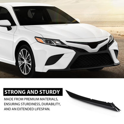 G-PLUS Front Right Headlight Trim Molding, Compatible with Toyota Camry SE XSE 2018-2024, Gloss Black, 5271206100, 5271233030