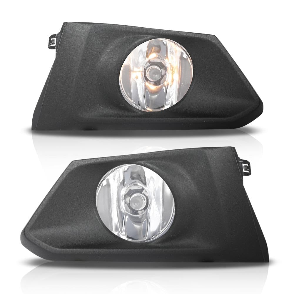 G-PLUS Fog Lights Lamps Left & Right Side Pair with Bezels & Wiring Harness Set Compatible with Nissan Altima 2019-2022 2615589929, 2615089929, 261556CA0A, 261506CA0A Black