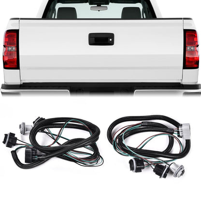 G-PLUS Left&Right Tail Light Lamp Wiring Harness, Compatible with Chevy Silverado 2007-2014/ GMC Sierra 2008-2014