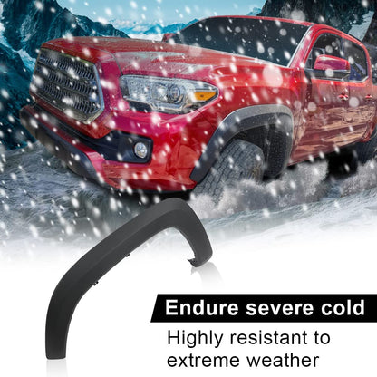 G-PLUS Fender Flares Front Left Driver Side, Compatible with Toyota Tacoma 2016-2021 Fender Flares Moulding Trim Wheel Opening Molding Set TO1290109 7587204060(Smooth Factory Style)