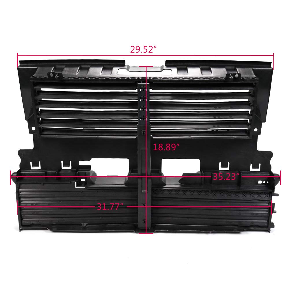 Front Radiator Control Grille Shutter Assembly without Actuator Compatible For Ford Fusion 2013 2014 2015 2016 DS7Z-8475-A