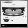 G-PLUS Front Bumper Grille Grill Compatible with Cadillac XT6 2020-2021 84758562 Black and Chrome