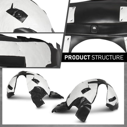 G-PLUS Front Inner Fender Liner Assembly 2PCS, Compatible with Ford Explorer 2011-2015/ Police Interceptor Utility 2013-2015, LH Driver & RH Right Side, FO1249149, FO1248149