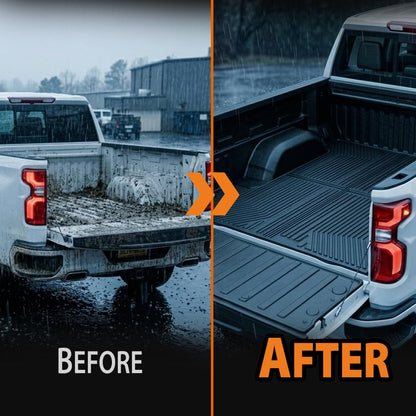 G-PLUS TPE Floor Mats Fit Chevy Silverado 2019-2026 3rd Row Truck Accessories Cargo Liners All Weather Protection 2PCS Black Alfombras para Carro