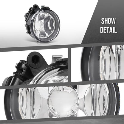 G-PLUS Fog Light Lamp Pair of Left & Right Side Compatible with BMW X1 2016-2019 / X2 2018-2021 Fit BMW X3 2011-2017 / X4 2015-2018 w/o Adaptive Headlamps 63177238787, 63177238788 Black