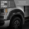 G-PLUS 4PCS Fender Flares Compatible with Ford F250 F350 Super Duty 2017 2018 2019 2020, Not Fit Dually Models, Smooth Pocket Riveted Black