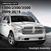 G-PLUS Headlights Assembly Front Headlamp Left Right Pair without Bulbs Fit Dodge Ram 1500 2500 3500 2009-2018 Factory Bumper Headlamps,faros delanteros