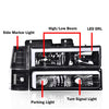 G-PLUS LED DRL headlights, Compatible with 1994 1995 1996 1997 1998 1999 2000 GMC C10 C/K C1500 bumper Headlamp, Clear lens Black Housing Clear Reflector