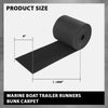G-PLUS 9" x 50' Outdoor Ribbed Marine Carpet, Boat Trailer Bunk Carpet, Fit Boat Trailer Bunks Runner Docks Black