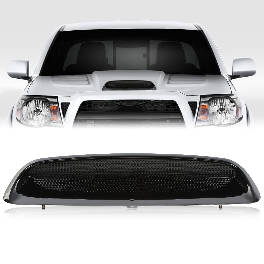 G-PLUS Hood Scoop Bulge Kit Compatible with Toyota Tacoma 2005 2006 2007 2008 2009 2010 2011 Front Upper Black