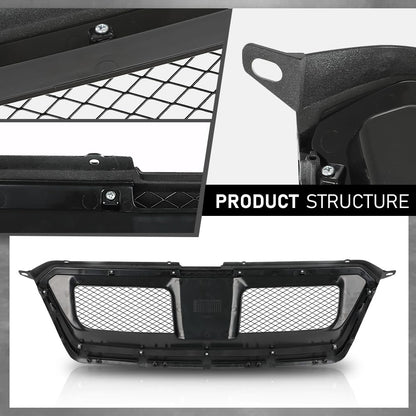G-PLUS Mesh Grill Compatible with Suabru Impreza 2012-2014, Fit Subaru Impreza WRX/WRX STi 2012-2014, Fit Subaru XV Crosstrek 2013-2014 J1010FJ000 Front Bumper Mesh Grille Assembly
