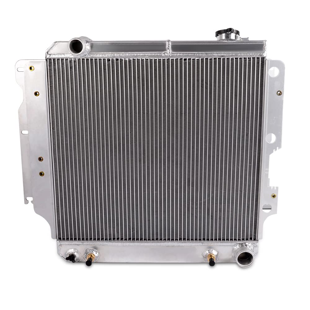 3 Row Core Full Aluminum Racing Radiator Replacement For Jeep Wrangler TJ YJ GM For Chevy V8 Conversion 1987-2006 1988 1989 1992 1993 1996 1997 1998 2002