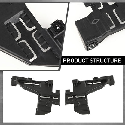 G-PLUS Headlight Mount Support Plate Bracket Set 4Pcs Compatible with Audi Q5 (8R) 2009-2012 Black 8R0805607A, 8R0805607B, 8R0805608A, 8R0805608B