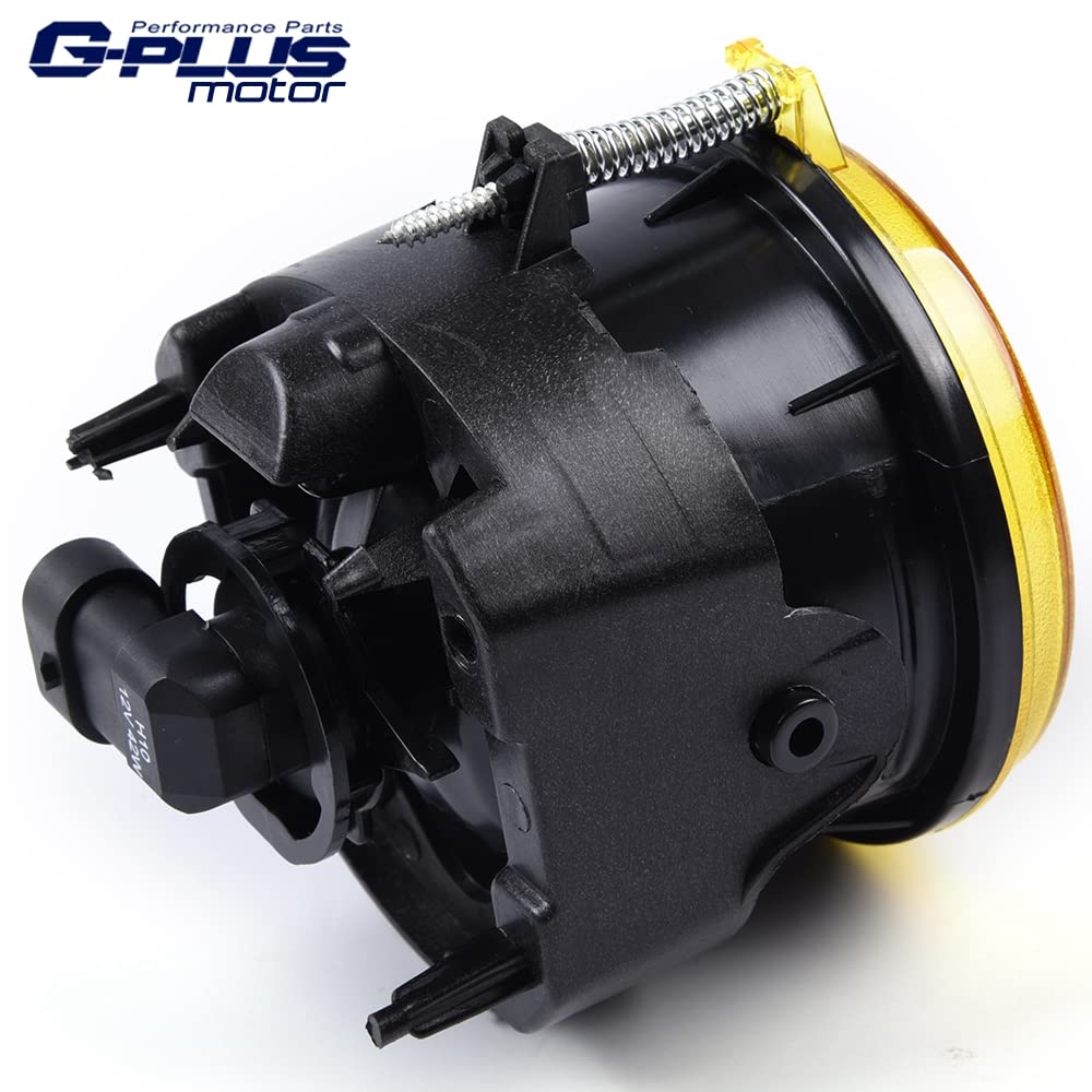 G-PLUS 2pcs Set Fog Light Bumper Lamps Compatible with Dodge Challenger Charger Nitro Avenger Caliber Yellow Lens (Bulbs are included)