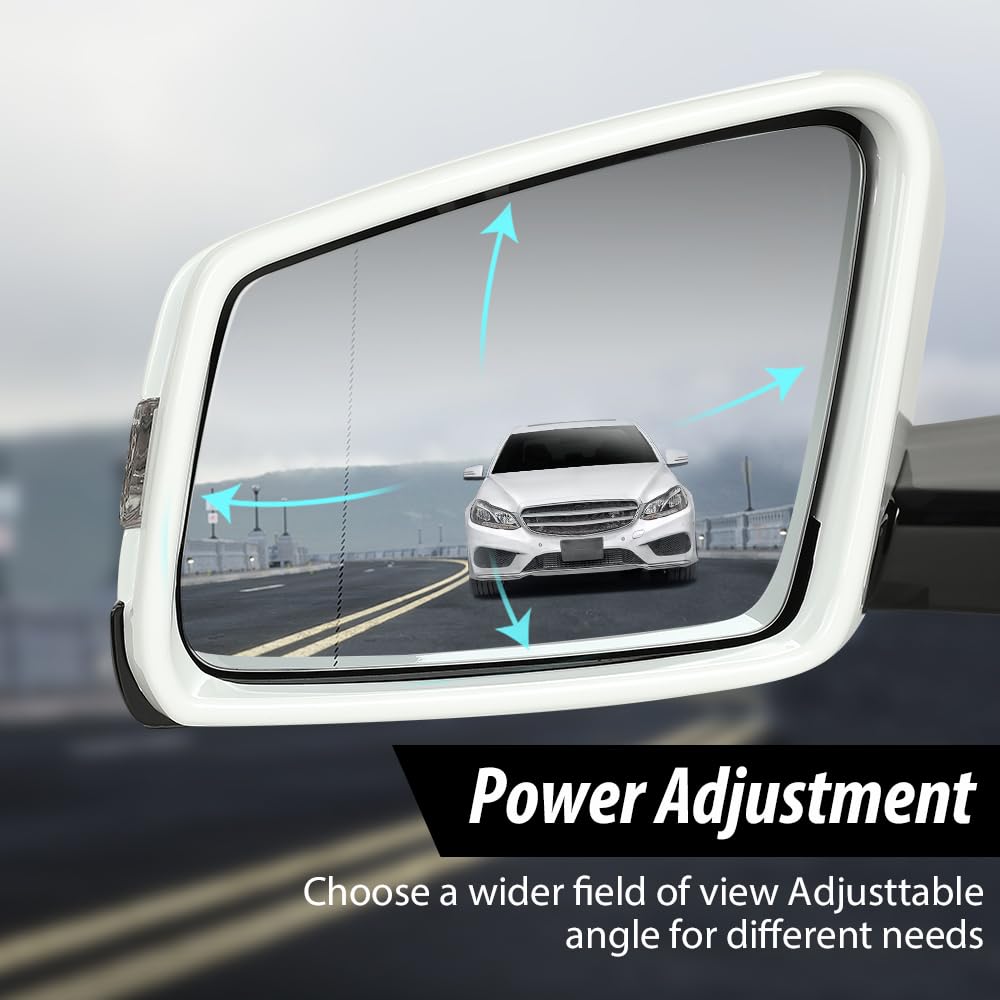 G-PLUS Mirror w/o Blind Spot Left Driver Side Compatible with Benz E350 E400 E550 2010-2017/Fit Only 2 Doors Coupe/Not Fit 4 Doors Sedan 2078100776 White