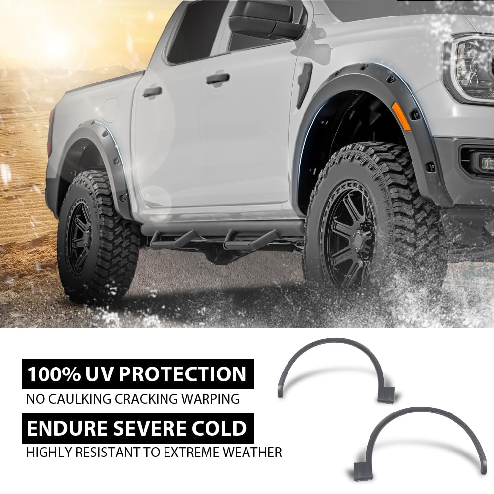 G-PLUS Front Wheel Flares Opening Molding Arch Trim Compatible with Audi Q5 Base 2018-2020, Not Fit SQ5 or Q5 S-line Fender Flares Left & Right 2 PCS 80A853718EGRU 80A853717EGRU