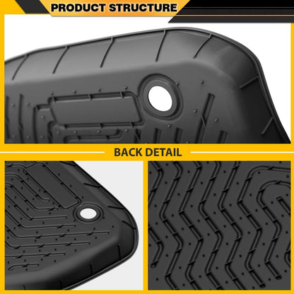 G-PLUS 4PCS Cargo Liners Fit Tesla Model 3 2017-2023,1st & 2nd & Truck Bed Mat,All Weather Car Floor Liners Black,Full Cover Protection Interior Accessories