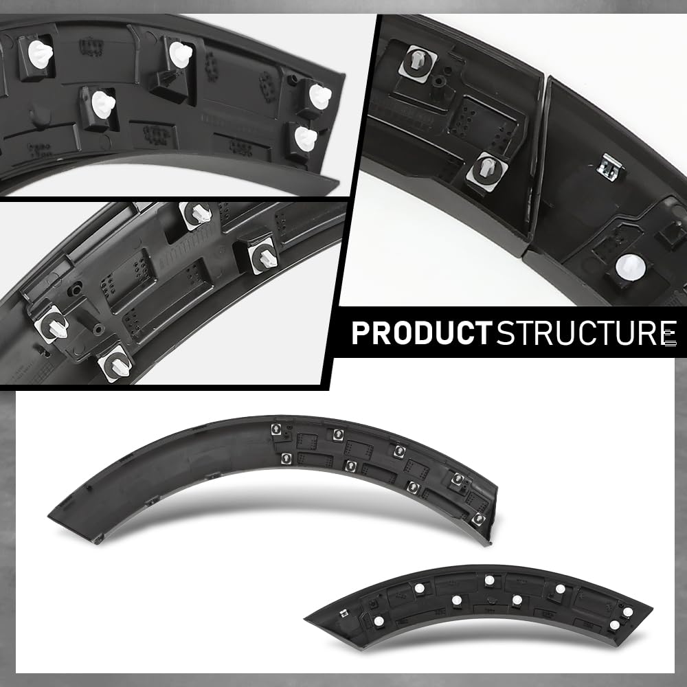 G-PLUS 4PCS Rear Fender Flares Compatible with Ford Explorer 2020 2021 2022 Left & Right Wheel Trim Opening Molding, Factory Style
