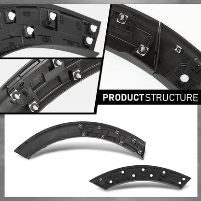 G-PLUS Rear Left & Right Fender Flares 4PCS Compatible with Ford Explorer 2020 2021 2022 Wheel Opening Molding Arch Trim, Factory Style