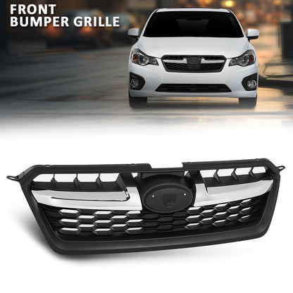 G-PLUS Front Bumper Grille Honeycomb Grill Compatible with Subaru Impreza 2012-2014 91122FJ000