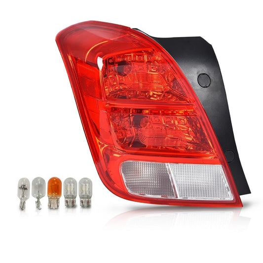 G-PLUS Tail Light Brake Lamp W/Bulbs Compatible with Chevy Trax 2013-2016/LS 2017-2019 GM2800272, 42599449 Red Lens Chrome Housing Left Driver Side Luces Traseras Rear Brake Lamps Assembly