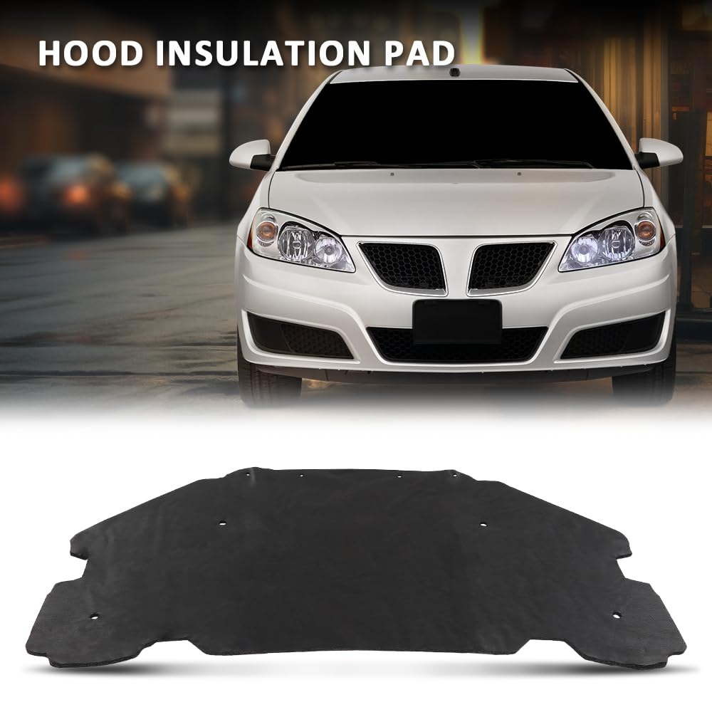 G-PLUS Hood Insulation Pad 1/2" with Clips Compatible with Pontiac G6 2005-2010