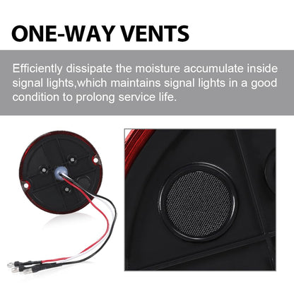 G-PLUS Red Lens Warm White LED Watermelon Marker Turn Signal Light w/Base universal