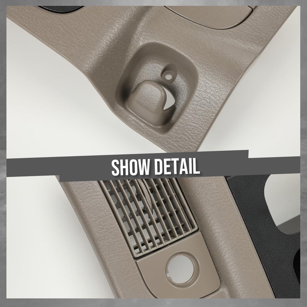 G-PLUS Center Dash Radio Bezel Trim Panel w/Storage Compatible with Dodge Ram 1500 2002-2005/Fits Dodge Ram 2500 3500 2003-2005 Beige
