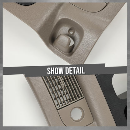 G-PLUS Center Dash Radio Bezel Trim Panel w/Storage Compatible with Dodge Ram 1500 2002-2005/Fits Dodge Ram 2500 3500 2003-2005 Beige