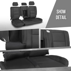 G-PLUS Seat Covers Set for Jeep Grand Cherokee 4 Door 2011-2019 Black Additional Angle
