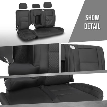 G-PLUS Full Seat Covers Set Compatible with Jeep Grand Cherokee 4 Door 2011-2019 Black