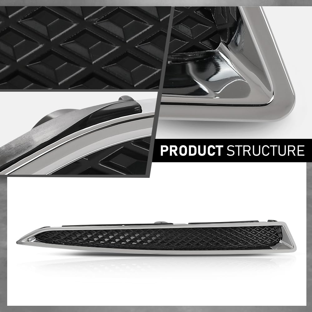 G-PLUS Front Right Lower Headlight Trim Moulding, Compatible with Ford Escape S/SE/Titanium Sport Utility 4-Door 2013-2016, Fit SEL Sport Utility 4-Door 2013, Passenger Side, CJ5Z13008D, DV45-8228-AA
