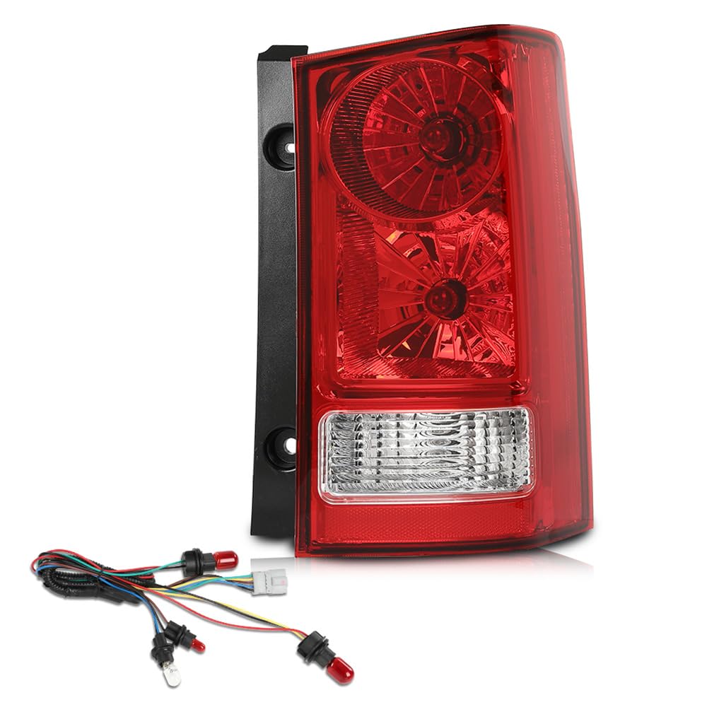 G-PLUS Tail Light Set Rear Brake Lamp with Bulb and Wiring Harness Compatible with Honda Pilot 4-Door Sport Utility 2009-2015 Passenger Side Luces TraserasAssembly