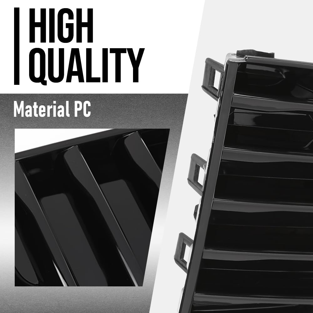 G-PLUS Bumper Cover Grille Front Left Side Compatible with Cadillac XT4 2019 2020 2021 2022 2023 2024 GM1038293, 191275994511 Glossy Black