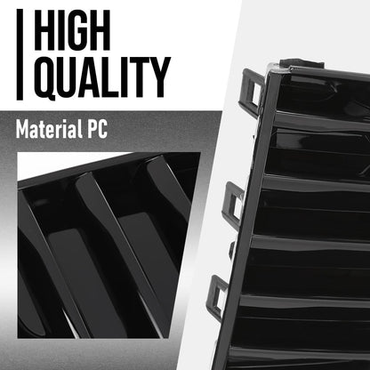 G-PLUS Bumper Cover Grille Front Left Side Compatible with Cadillac XT4 2019 2020 2021 2022 2023 2024 GM1038293, 191275994511 Glossy Black