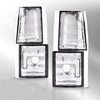 G-PLUS Corner Light Fit Chevy CK/C10 1500 2500 3500 2WD 1994-2000,（ONLY For Composite Headlights） Signal Side Marker Lamps Bumper Headlamps (Clear Lens Chrome Housing Clear Reflector),faros Assembly