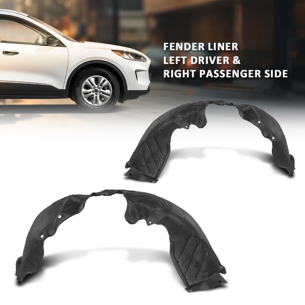 G-PLUS Pair Front Fender Liner Inner, Compatible with Ford Escape SE Sport Hybrid 2020/ Ford Escape 2020-2021, LH Driver & RH Passenger 2PCS, LJ6Z16102F, LJ6Z16103F
