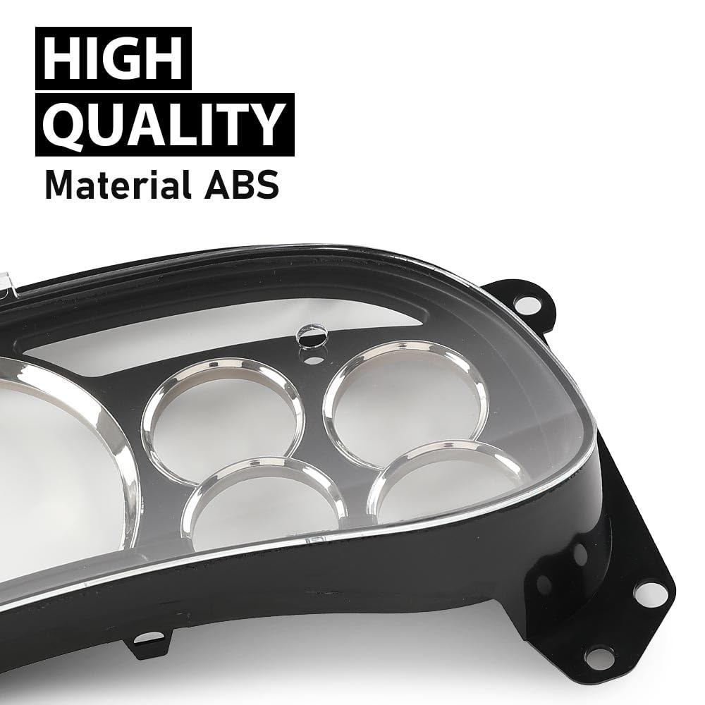 G-PLUS Gauge Cluster Lens Cover Chrome Rings Compatible with Chevy Silverado Avalanche Tahoe GMC Sierra Yukon Suburban 2003-2006