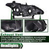 G-PLUS Headlights Assembly Compatible With 2013 2014 2015 Nissan Altima 4-Door Sedan OE Style Automotive Halogen Model Headlamps Chrome Housing 2PCS,faros delanteros