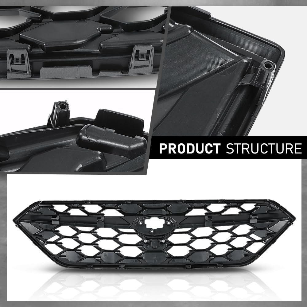 G-PLUS Front Grille Black Compatible with Subaru WRX 2022-2023 91121VC200, SU1200198